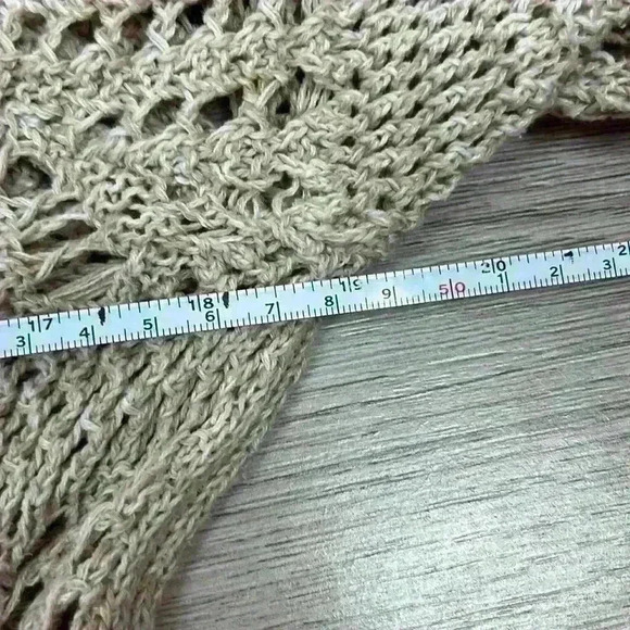 Love on a Hanger Cream Mesh Top/Cover Up Size L - Picture 7 of 9